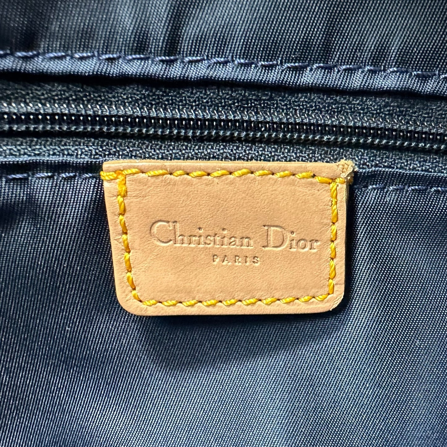 Christian Dior Blue Denim Duffle Bag