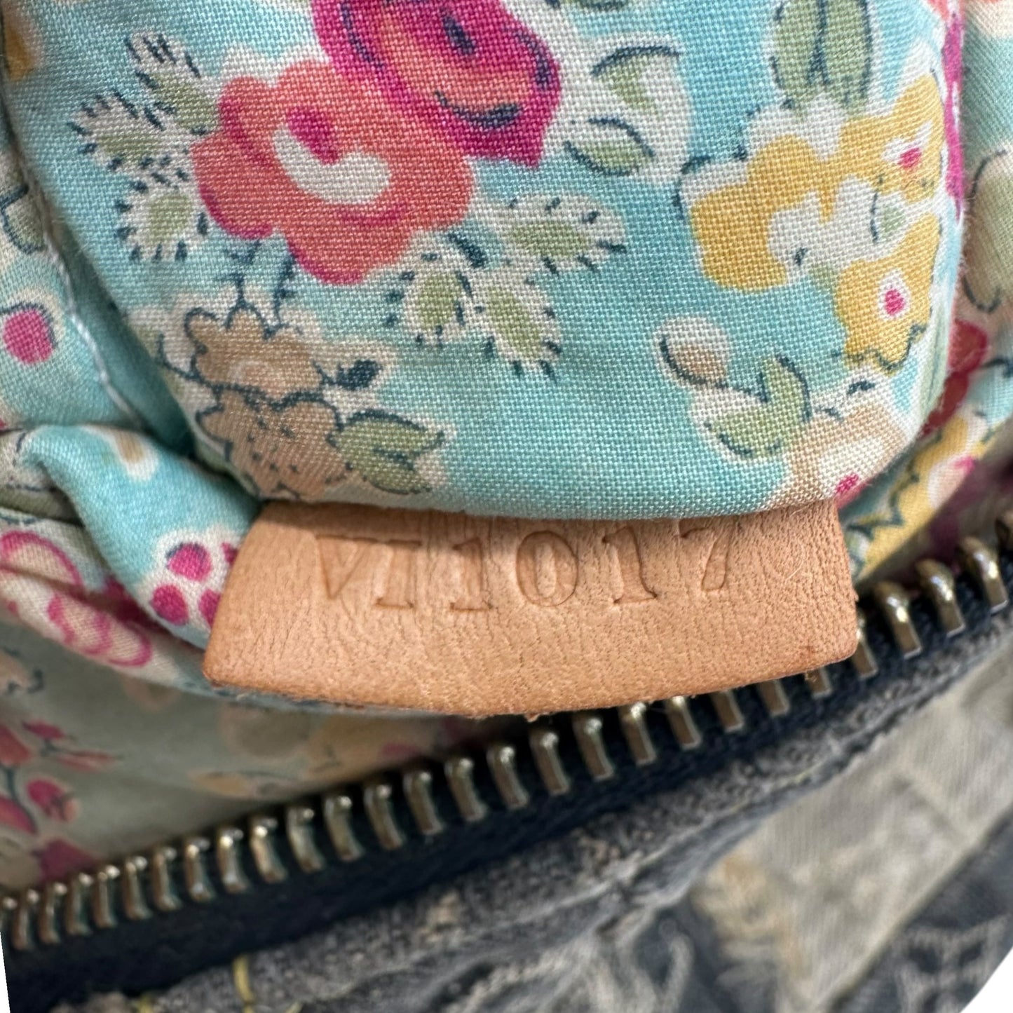 Louis Vuitton Gray Denim Patchwork Pochette Bag