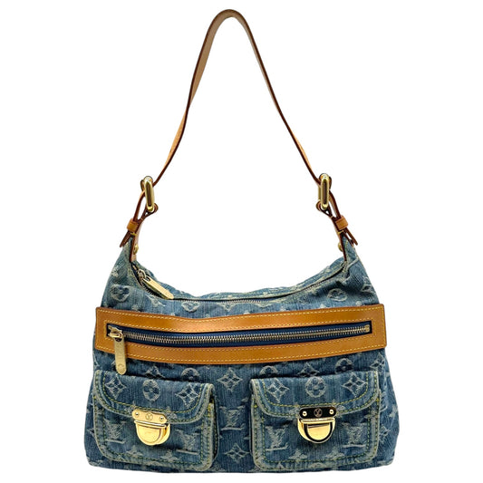 Louis Vuitton Blue Denim Monogram Baggy PM Shoulder Bag
