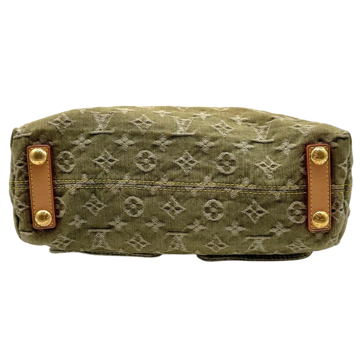 Louis Vuitton Green Denim Baggy PM Shoulder Bag RARE