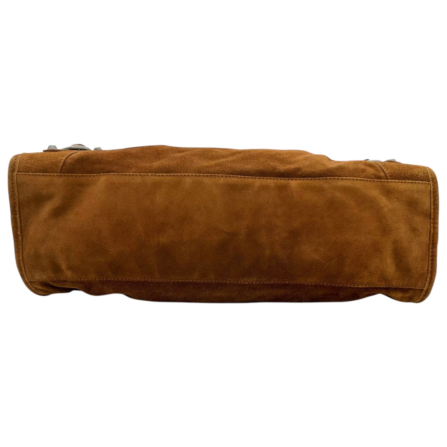 Balenciaga Brown Suede City Bag - Outfit Repeater