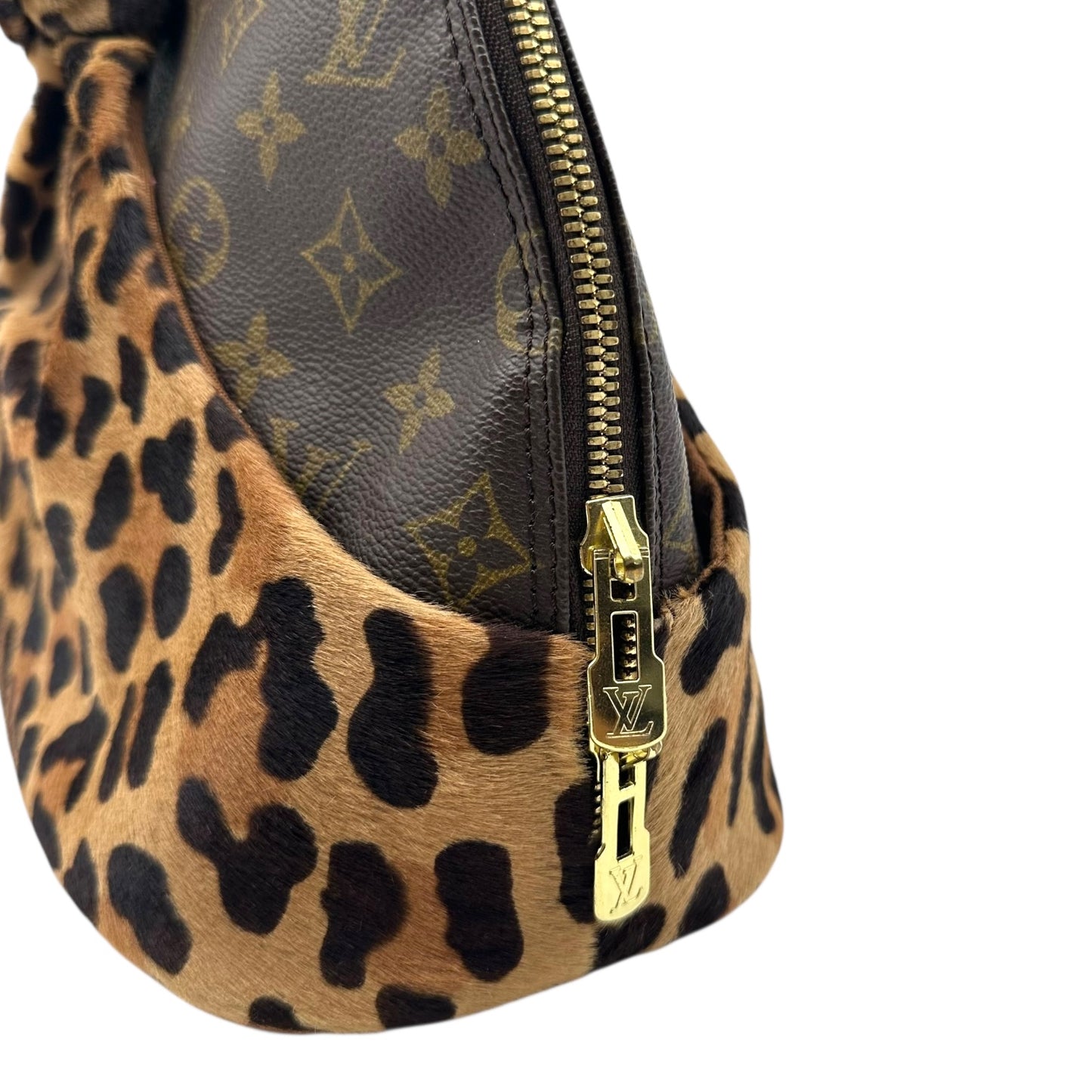 Louis Vuitton x Alaïa 1996 Leopard Print Ponyhair Centenaire Alma Bag
