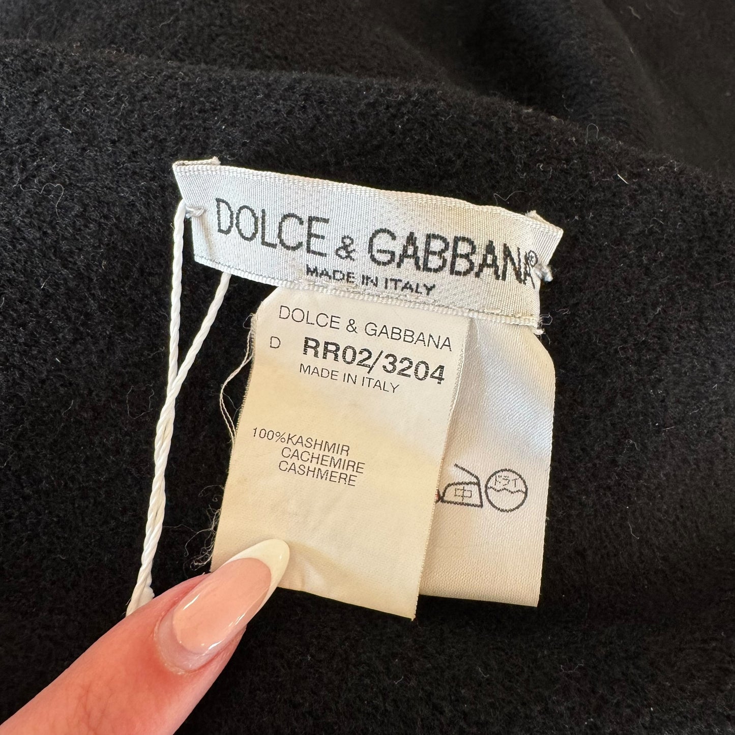 Dolce & Gabbana F/W 1998 Black Cashmere Shawl