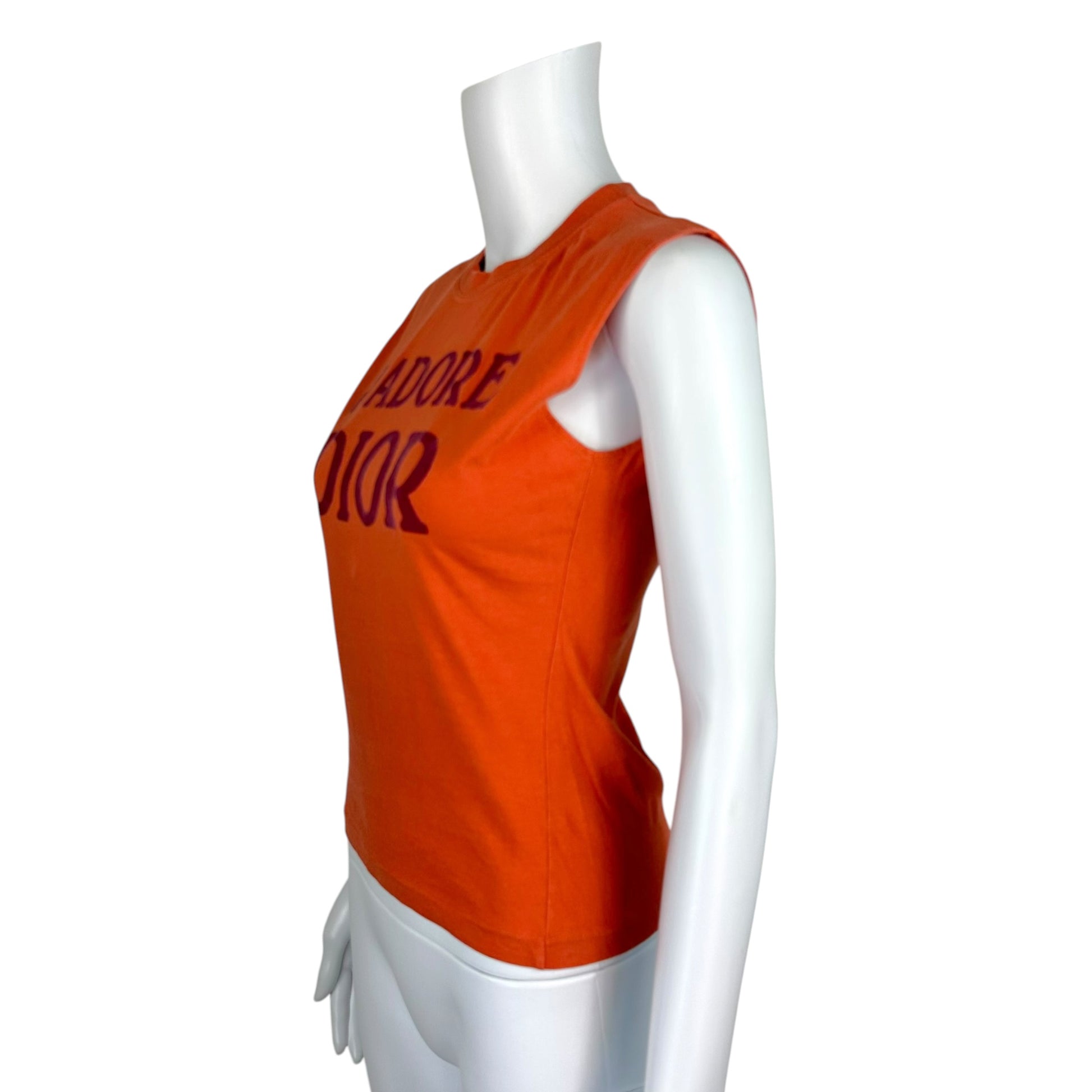 Christian Dior Orange Dark Pink J'Adore Tank Top