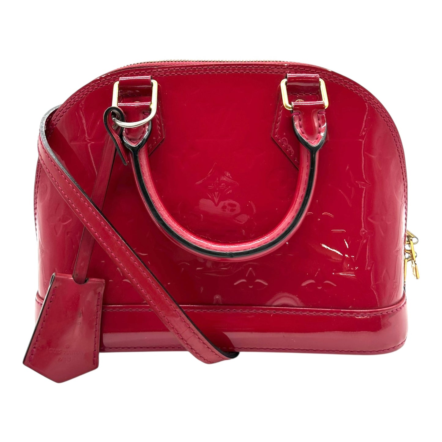 Louis Vuitton Red Vernis Alma BB 2-Way Bag