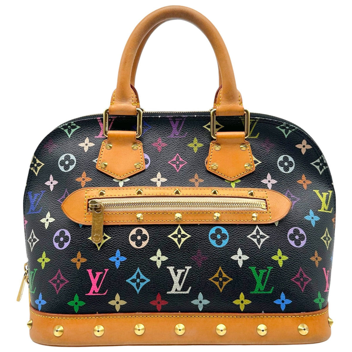 Louis Vuitton Black Multicolor Murakami Alma PM Handbag