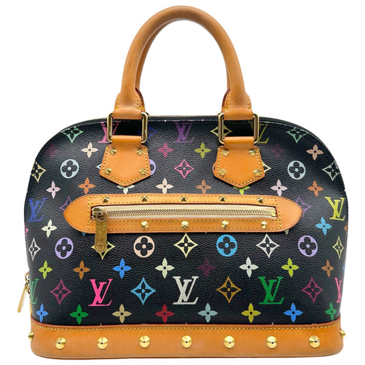 Louis Vuitton Black Multicolor Murakami Alma PM Handbag