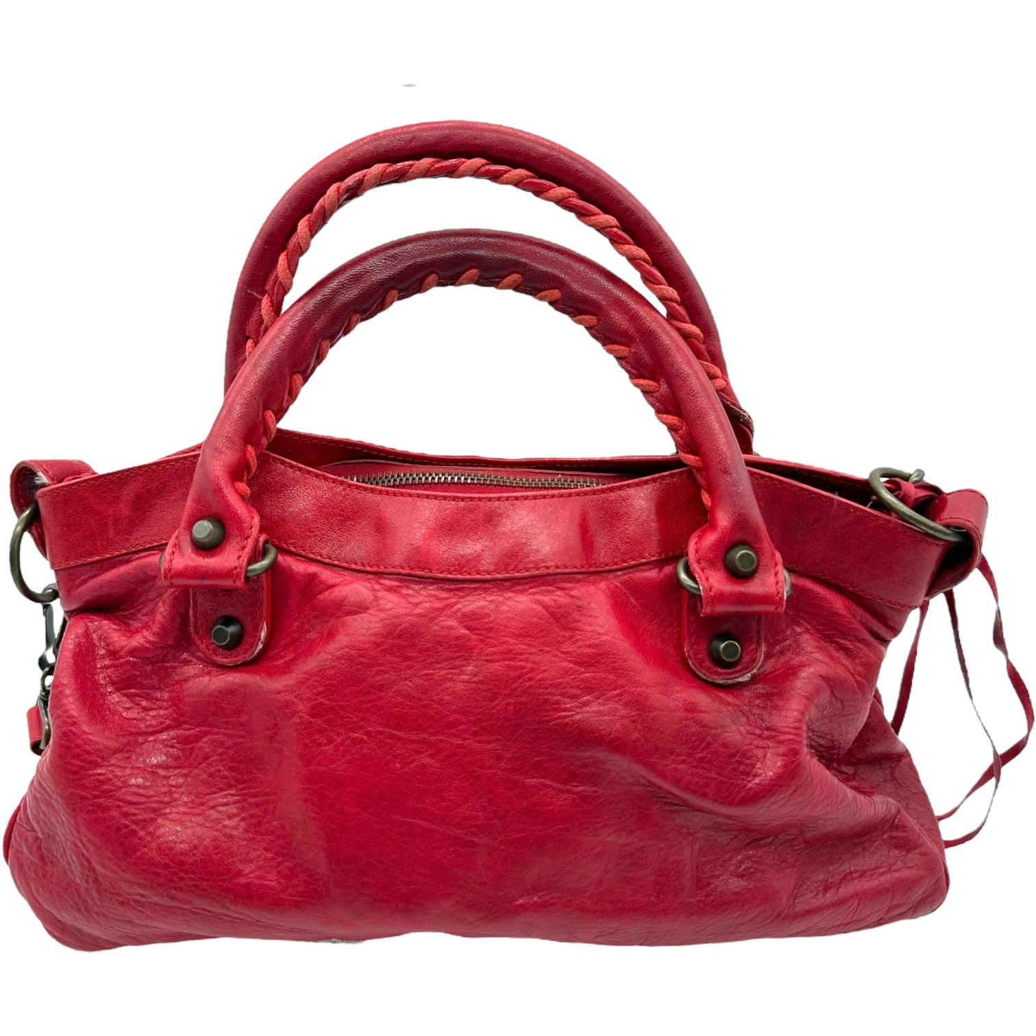 Balenciaga Red Leather First City Bag - Outfit Repeater
