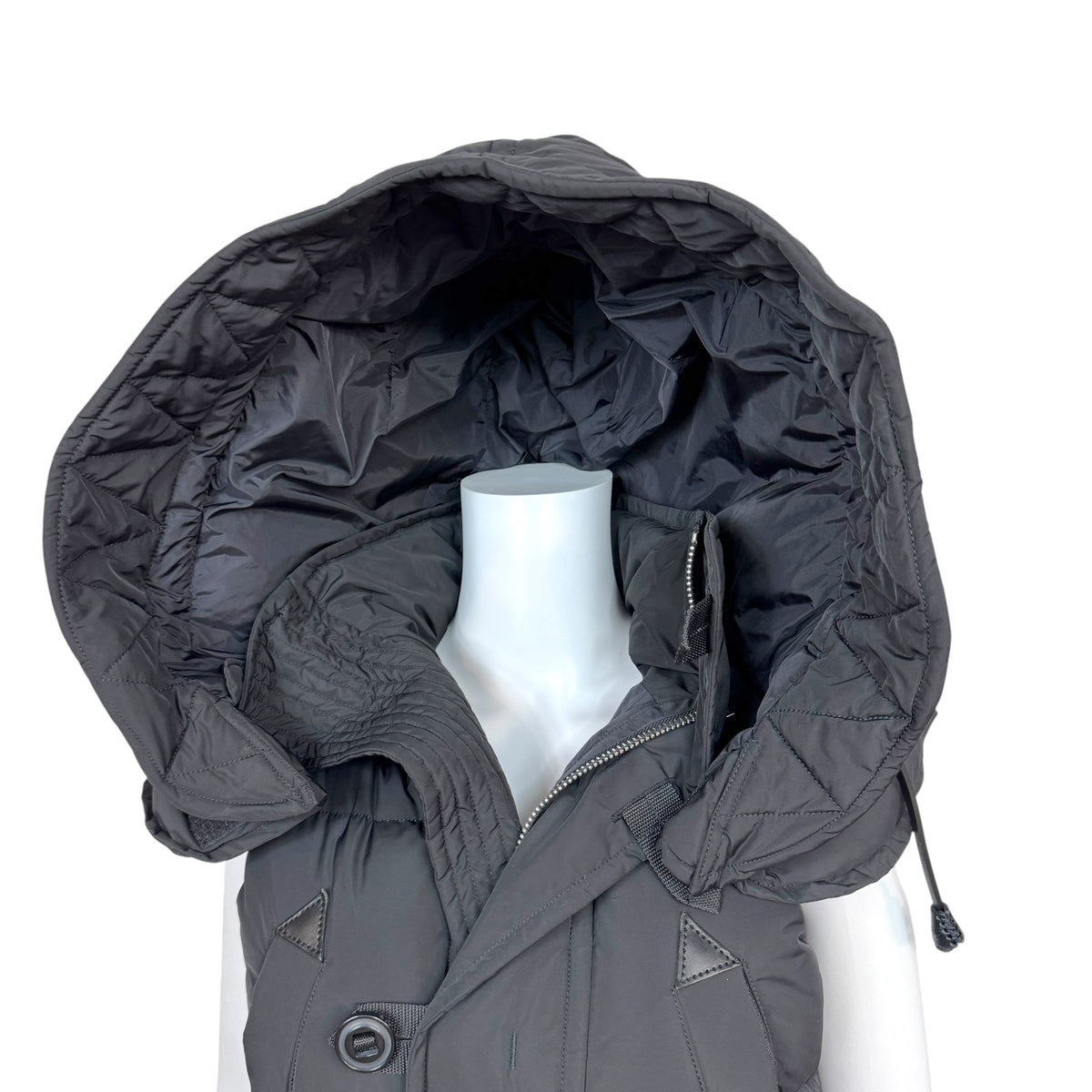 Dsquared2 Black Hooded Down Fill Puffer Vest