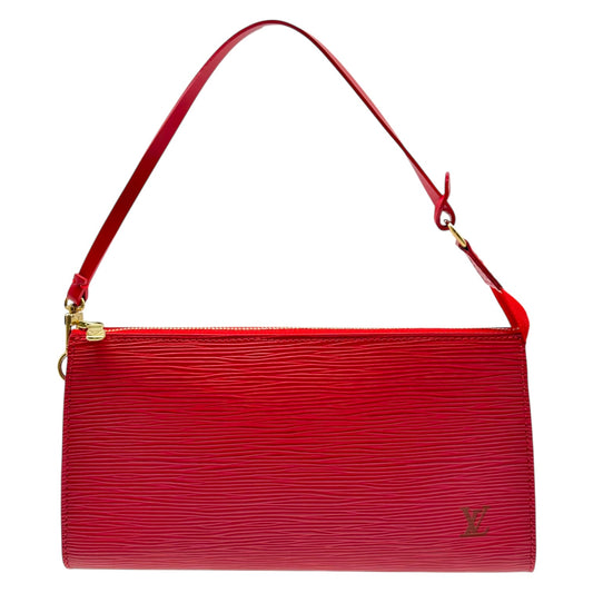 Louis Vuitton Red Epi Leather Pochette Mini Bag