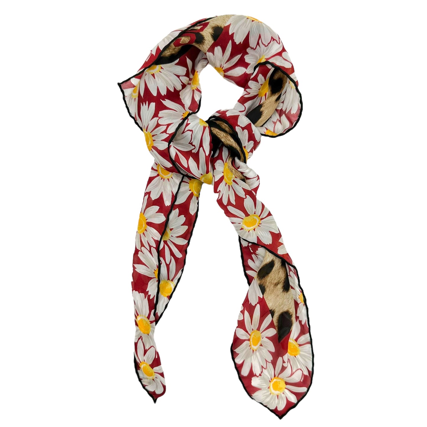 Dolce & Gabbana Leopard & Floral Silk Scarf NWT