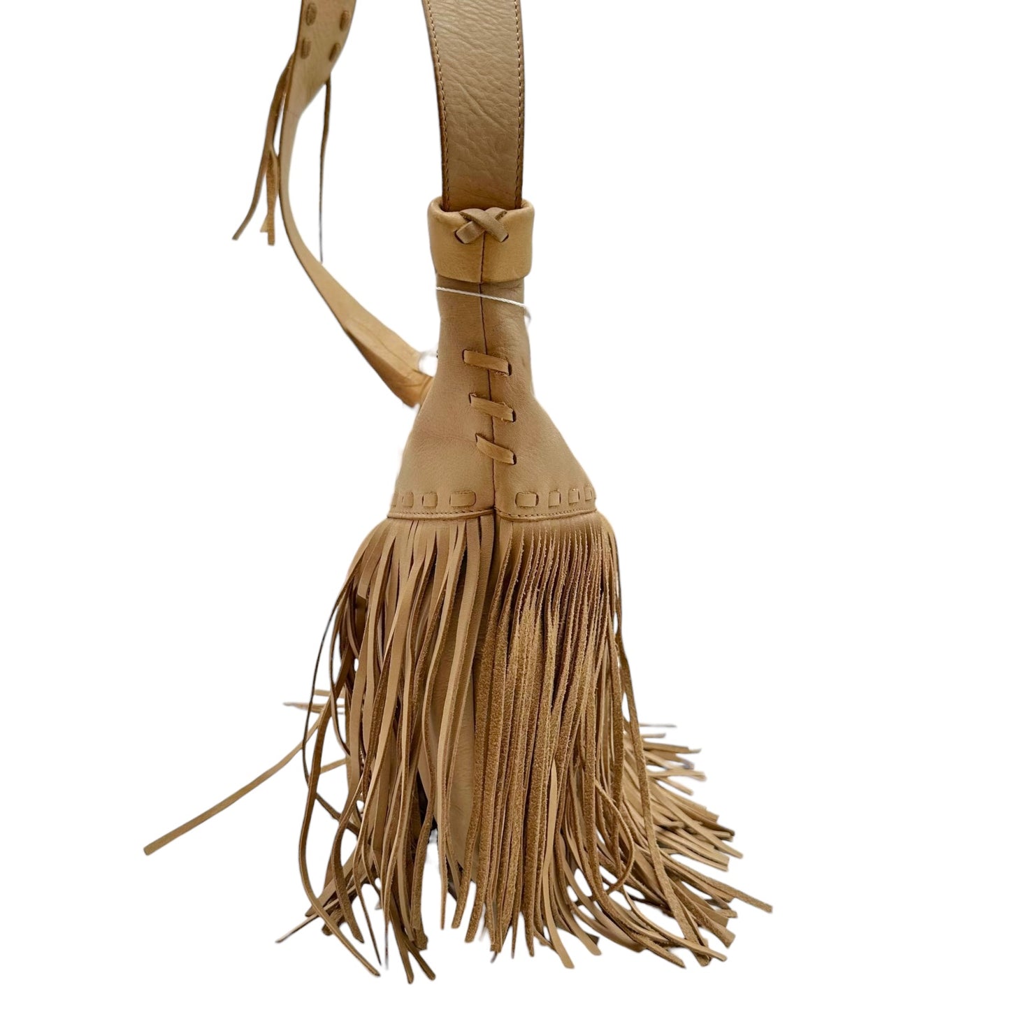 Ralph Lauren Tan Fringe Hobo Bag