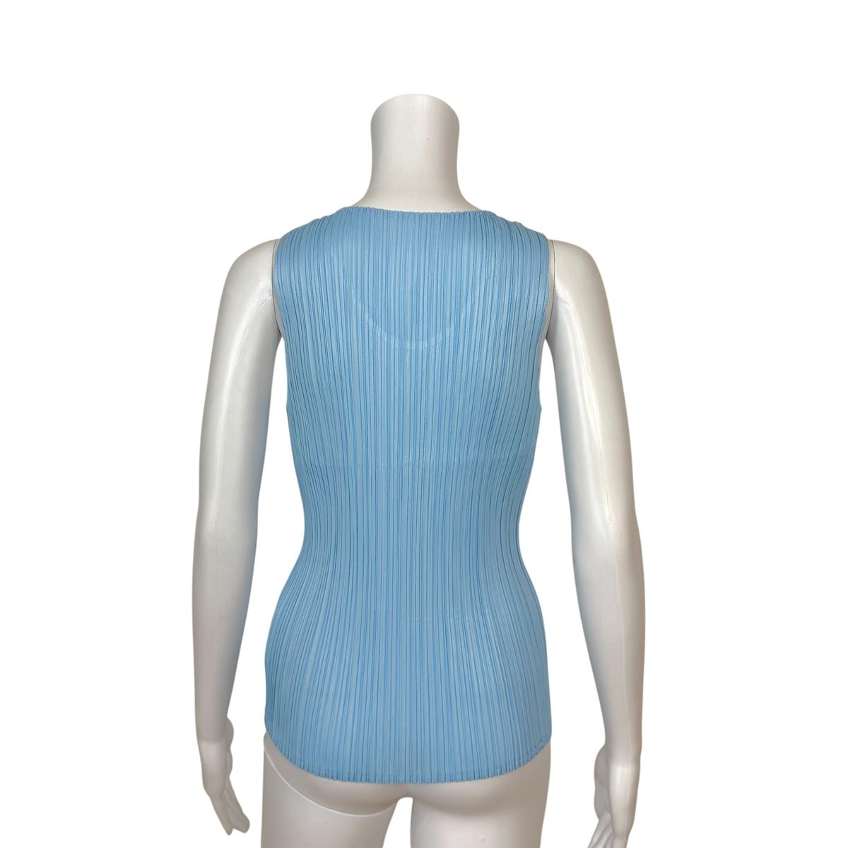 Issey Miyake Pleats Please Light Blue Pleated Tank Sz 4