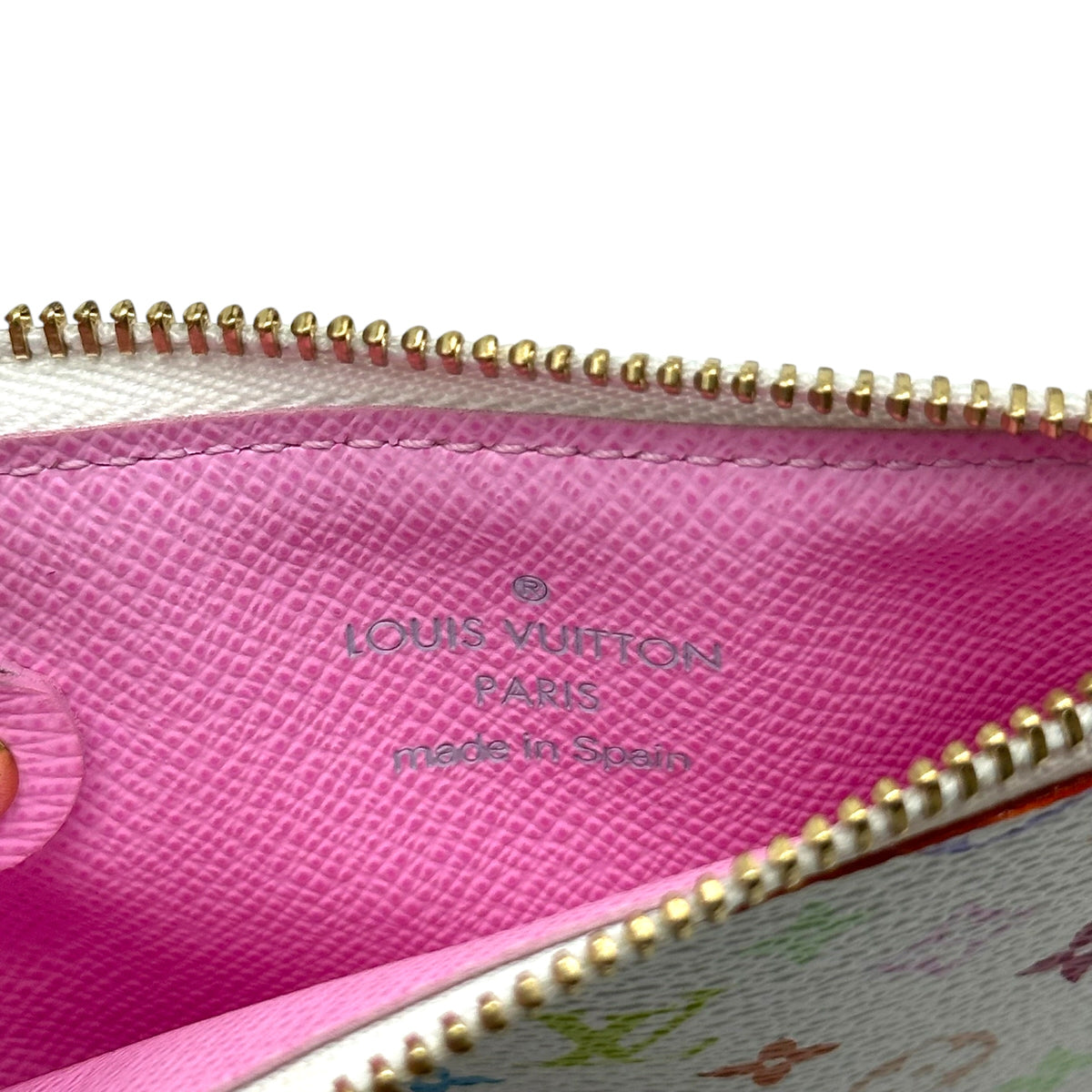 Louis Vuitton White Murakami Multicolor Monogram Zippered Card Holder