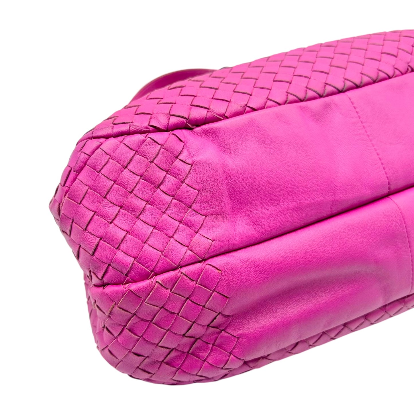 Bottega Veneta Purple-Pink Intrecciato Campana Shoulder Hobo Bag