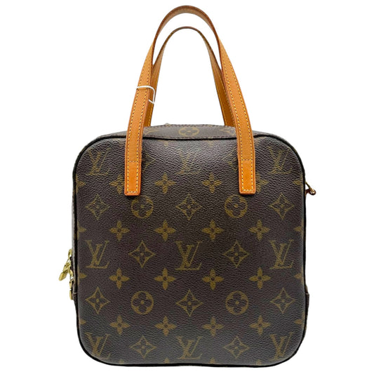 Louis Vuitton Monogram Spontini Handbag Brown Gold