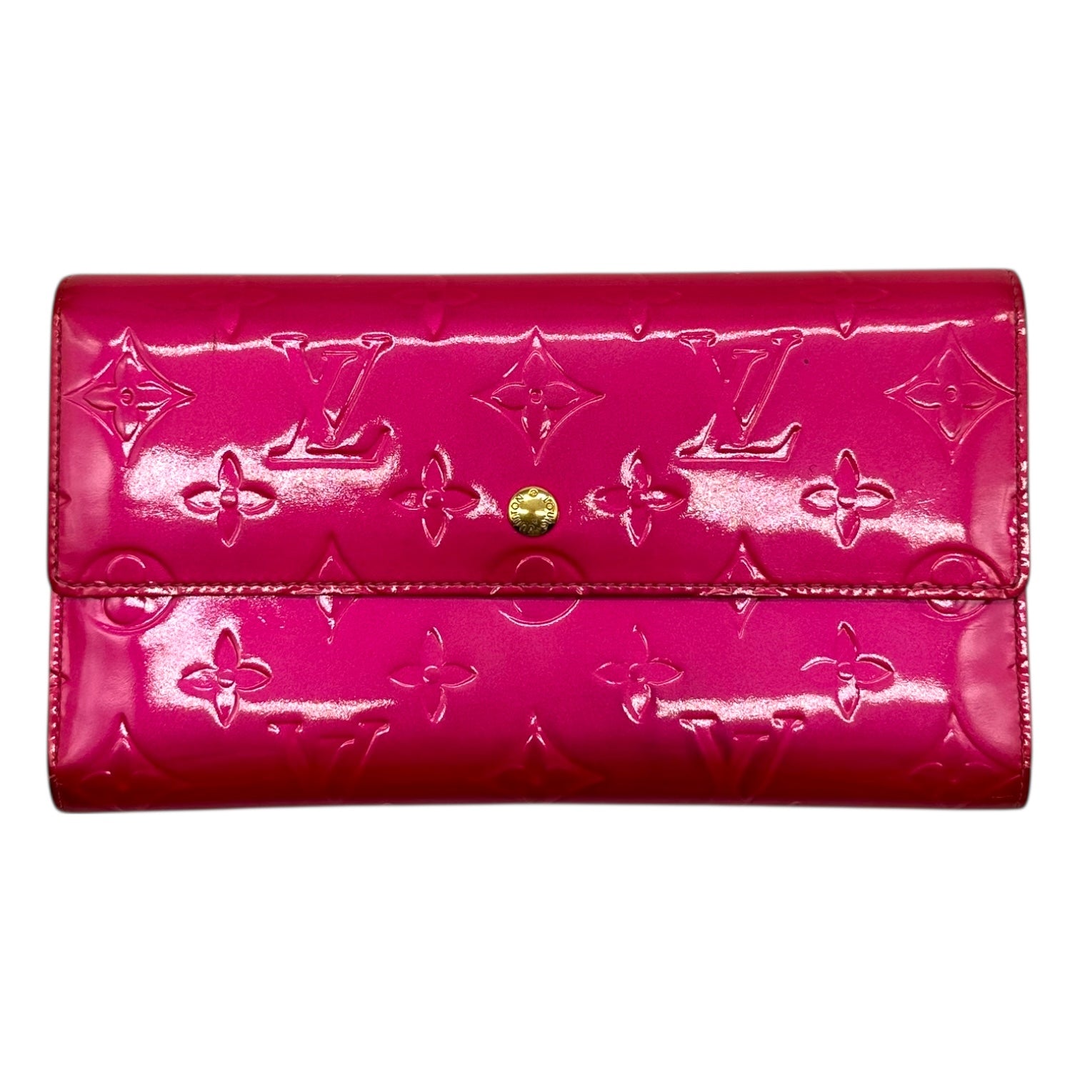 Louis Vuitton Hot Pink Vernis Monogram Long Wallet - Outfit Repeater