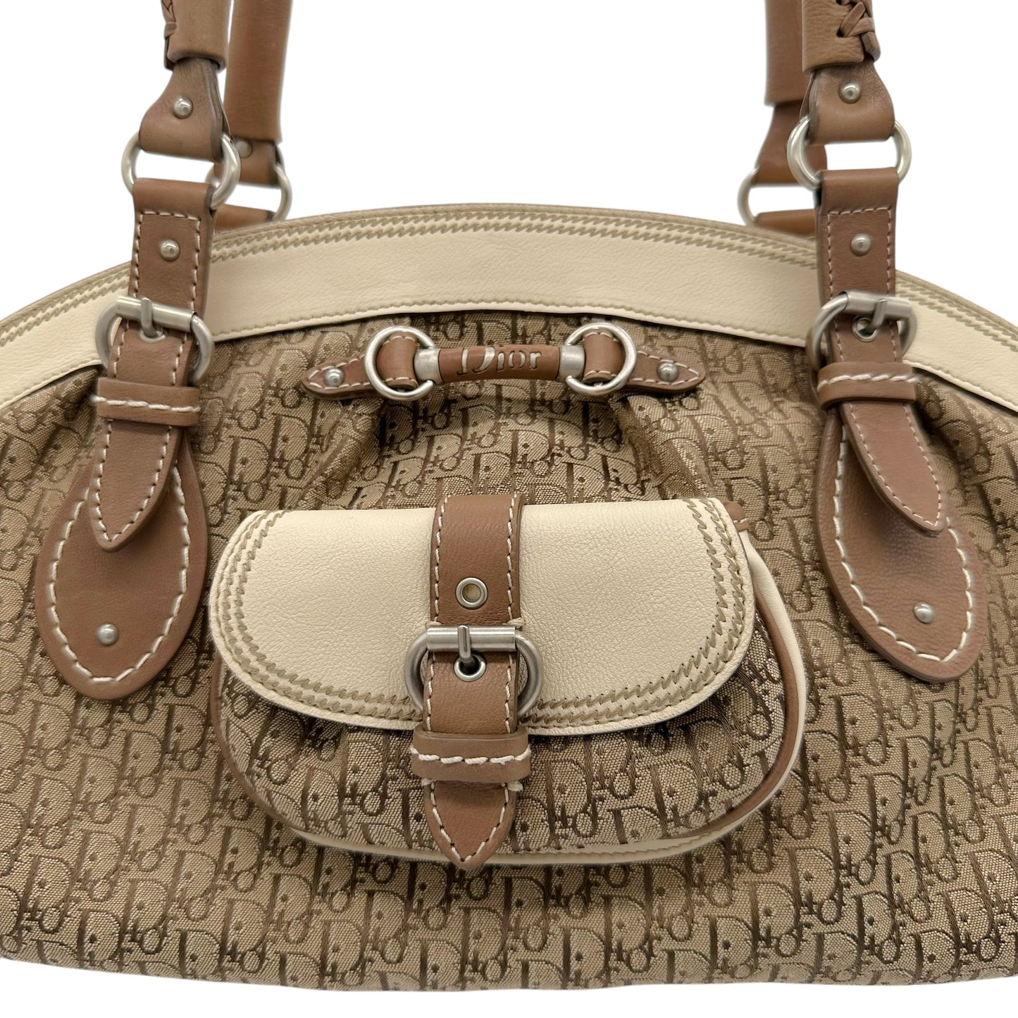 Christian Dior Tan Monogram Canvas Shoulder Bag - Outfit Repeater
