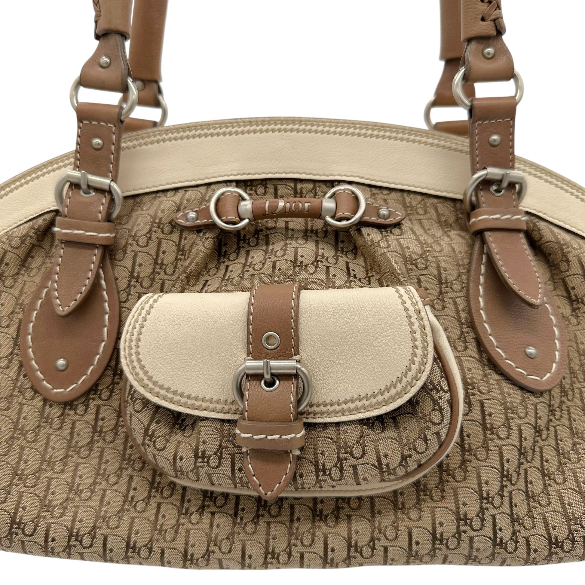 Christian Dior Tan Monogram Canvas Shoulder Bag - Outfit Repeater