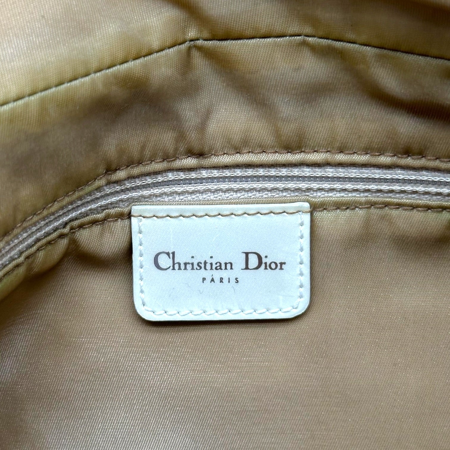 Christian Dior Tan Ponyhair Ivory Leather Shoulder Bag