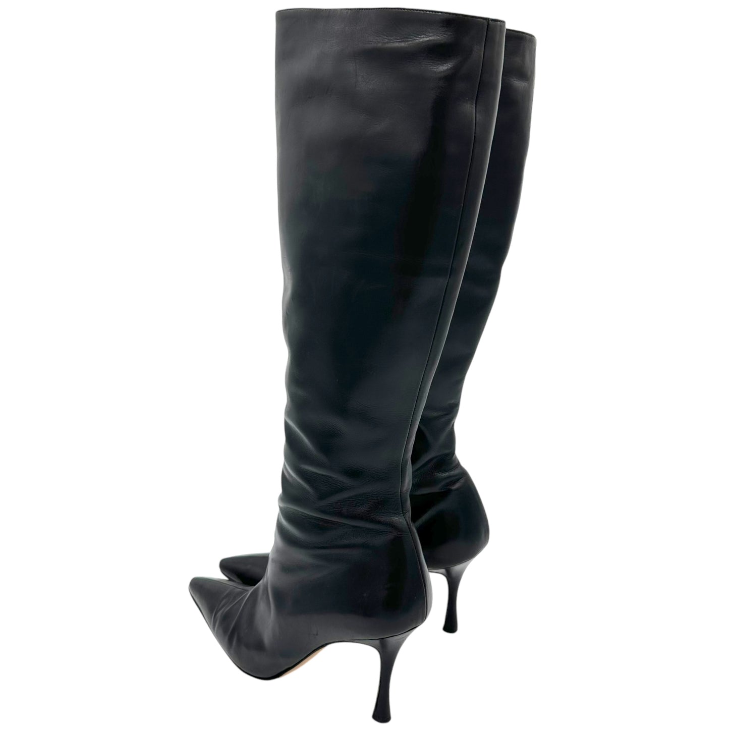 Manolo Blahnik Black Knee High Boots - Outfit Repeater