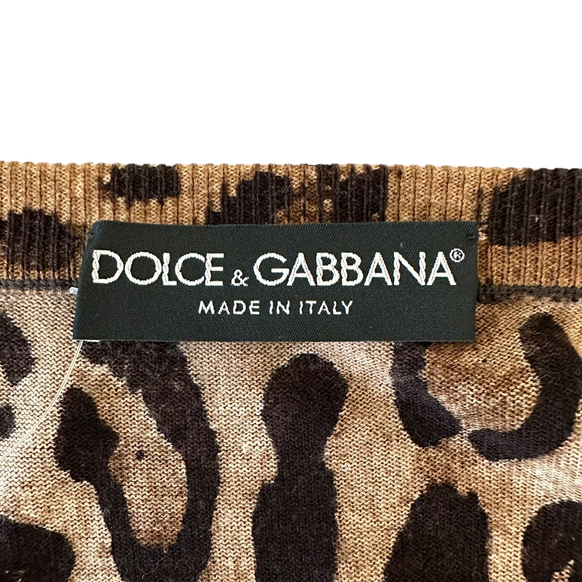 Dolce & Gabbana Leoprad Print Wool Cardigan - Outfit Repeater