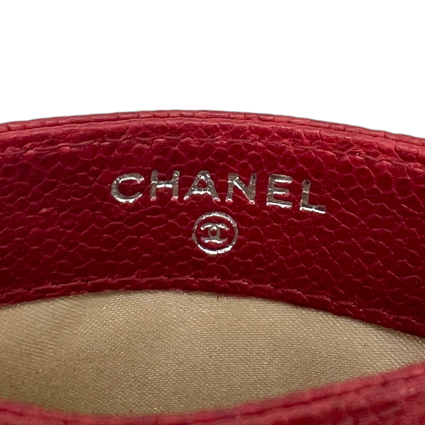 Chanel Burgundy Quilted Card Holder