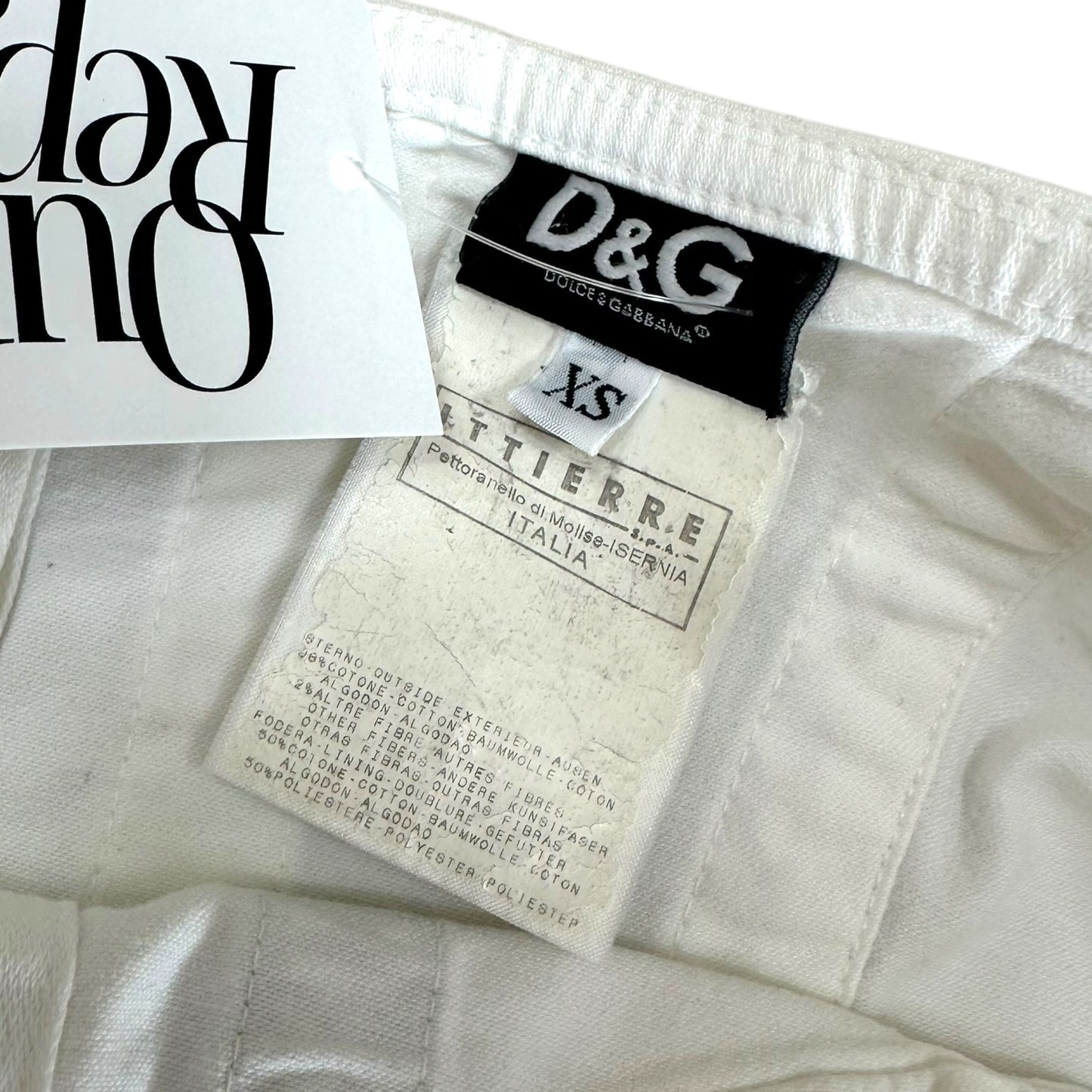 D&G Dolce & Gabbana White Rivet Embellished Butier Top - Outfit Repeater