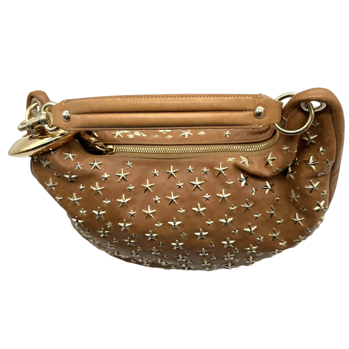Jimmy Choo Brown & Gold Star Studded Hobo Shoulder Bag - Outfit Repeater