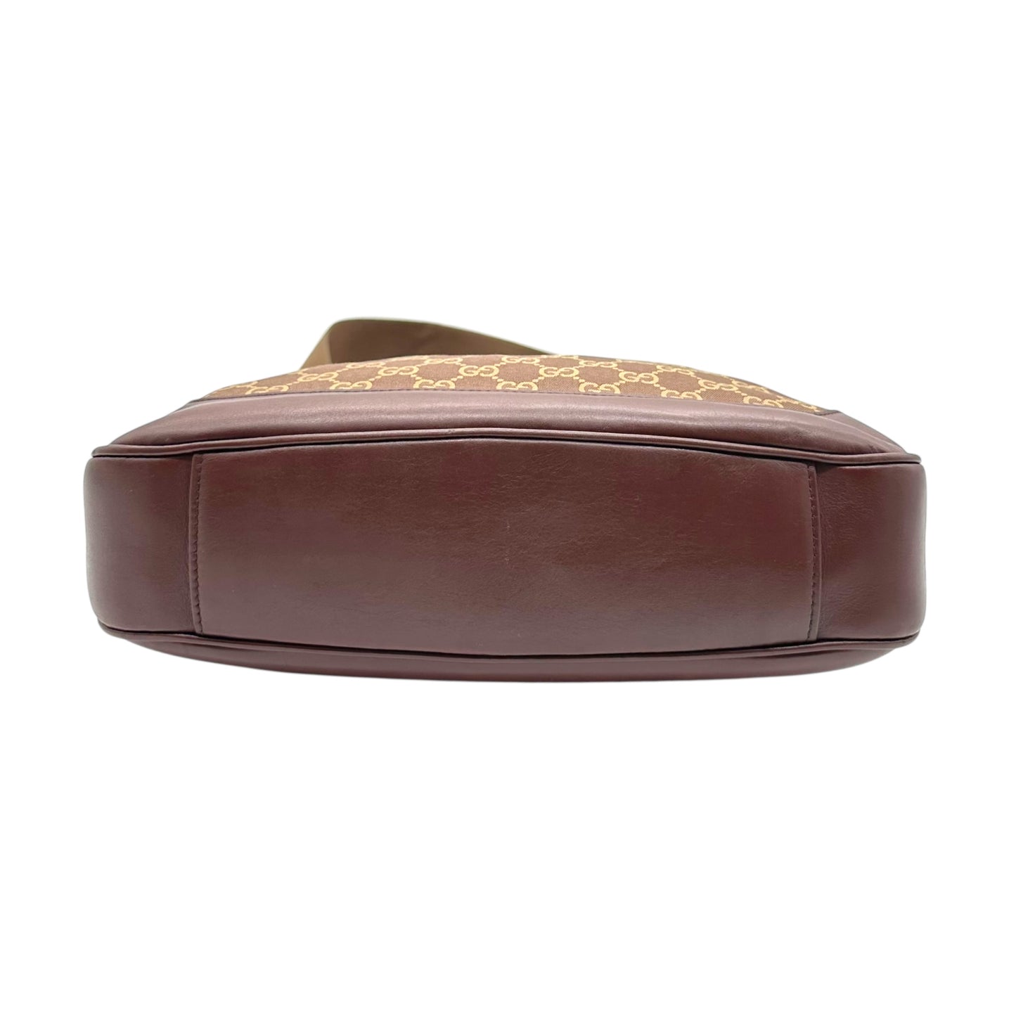 Gucci Brown Monogram Bamboo Strap 2-Way Hobo Bag - Outfit Repeater