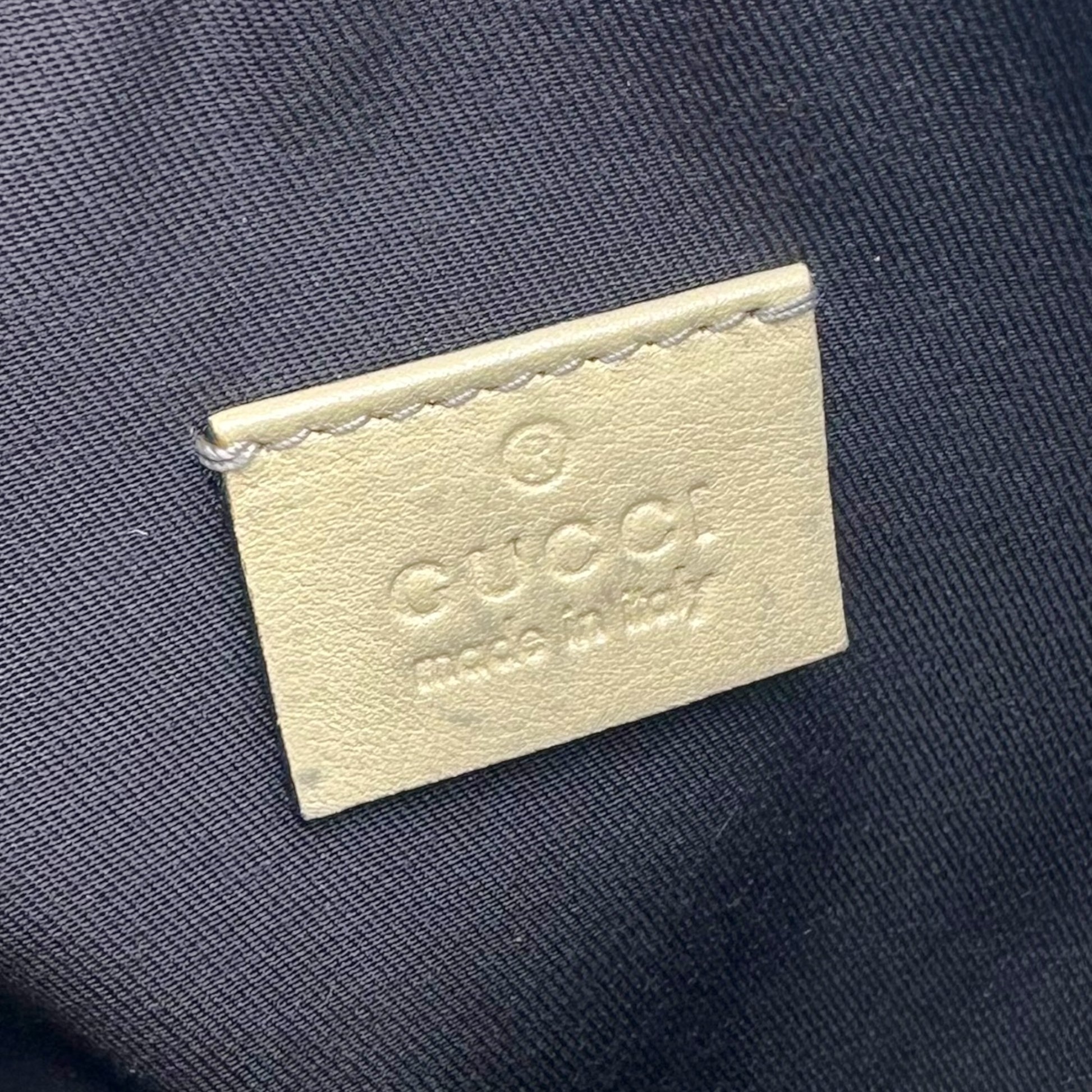 Gucci Tan Monogram Leather Trim Abby Shoulder Pochette - Outfit Repeater