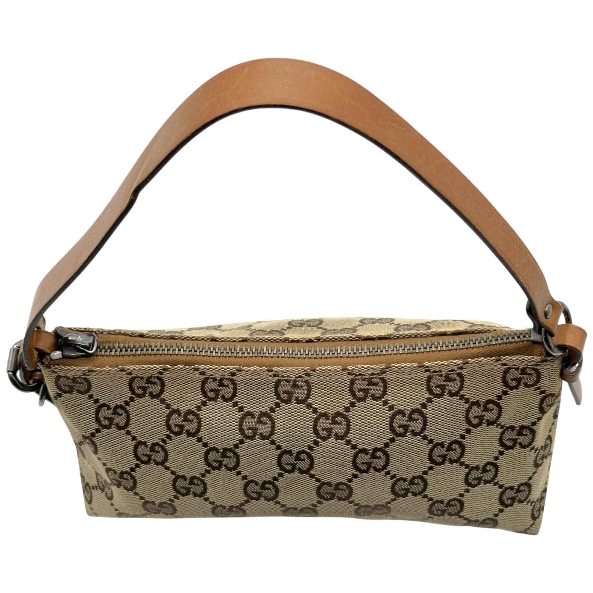 Gucci Tan Monogram Small Pochette Shoulder Bag - Outfit Repeater