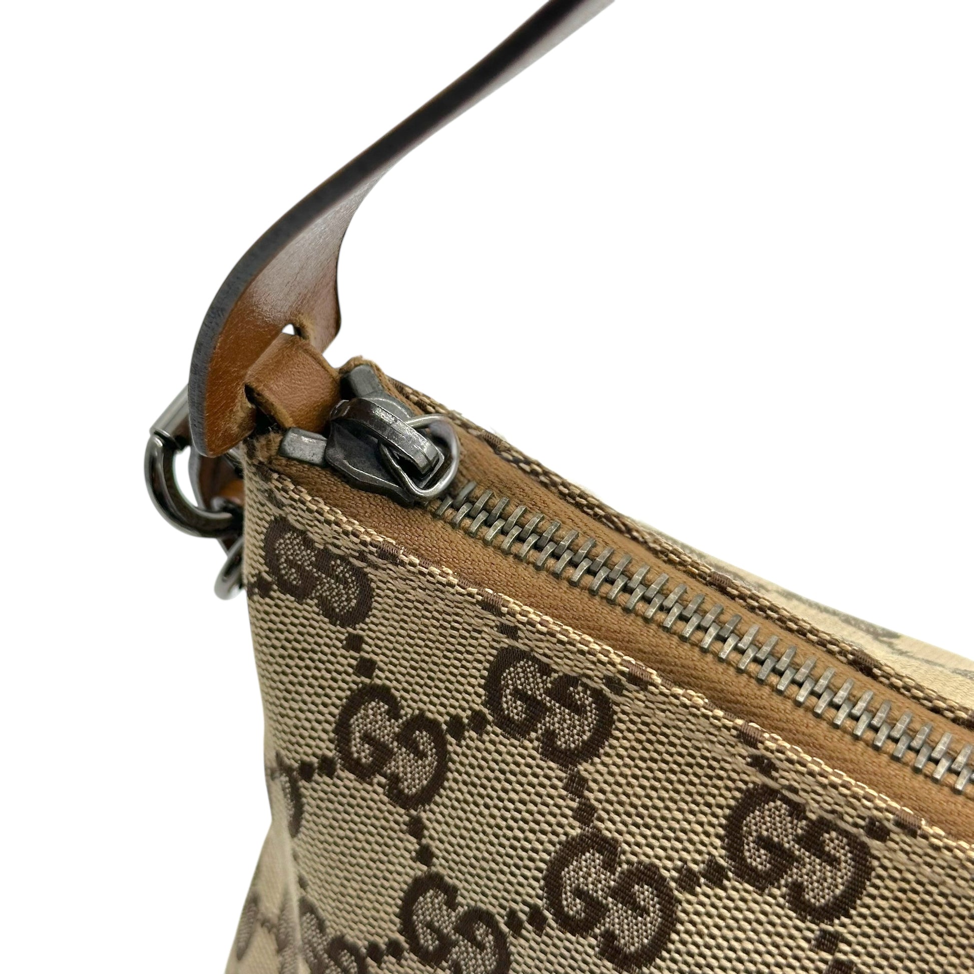 Gucci Tan Monogram Small Pochette Shoulder Bag - Outfit Repeater