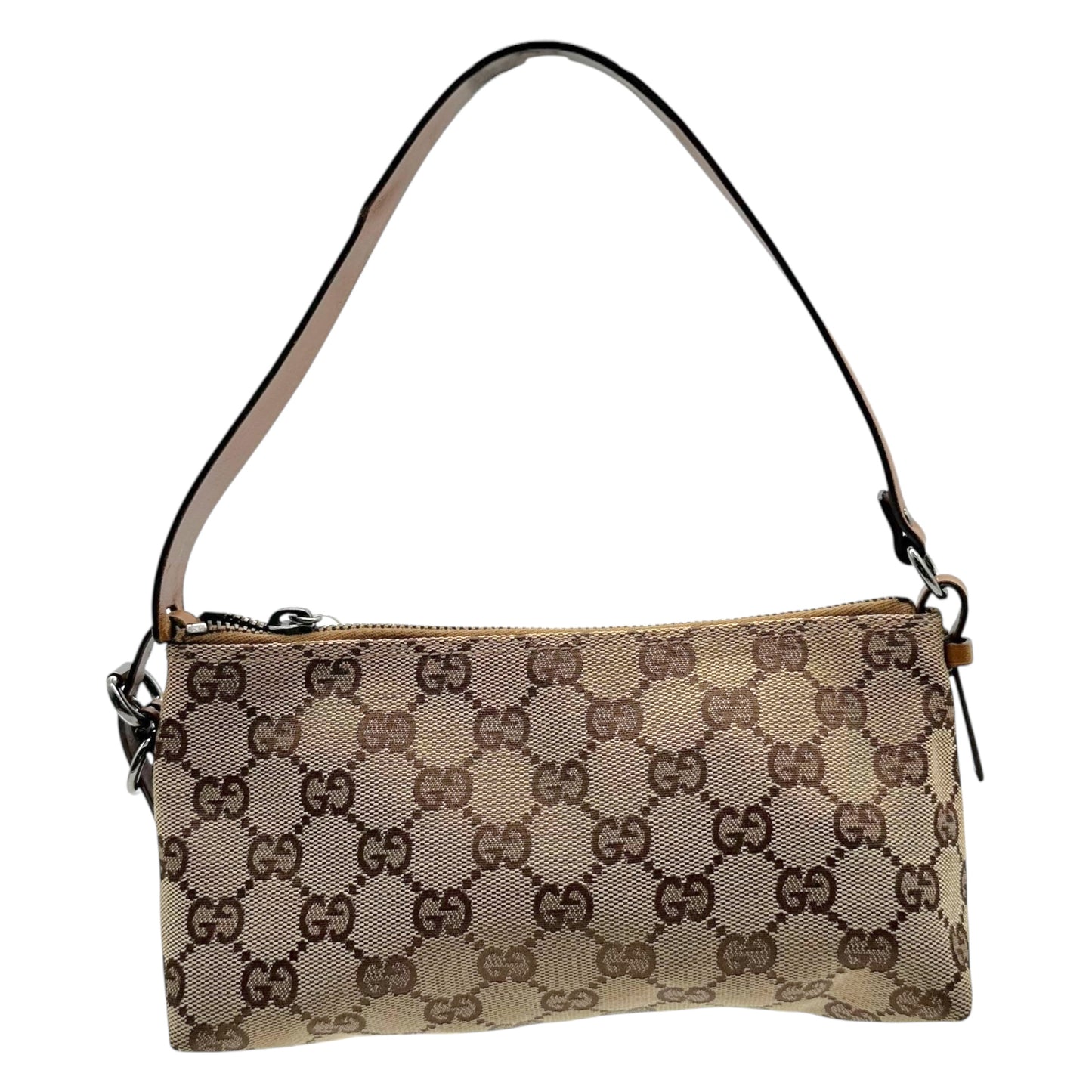 Gucci Tan Monogram Small Pochette Shoulder Bag - Outfit Repeater