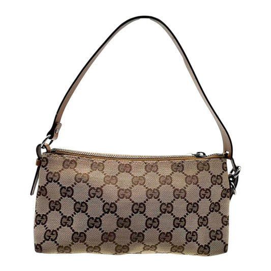 Gucci Tan Monogram Small Pochette Shoulder Bag - Outfit Repeater