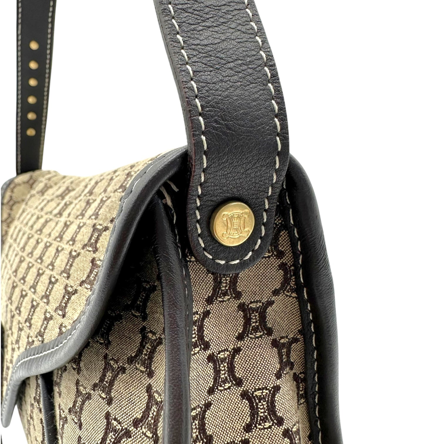 Celine Tan Small Triomphe Monogram Poulbot Bag - Outfit Repeater