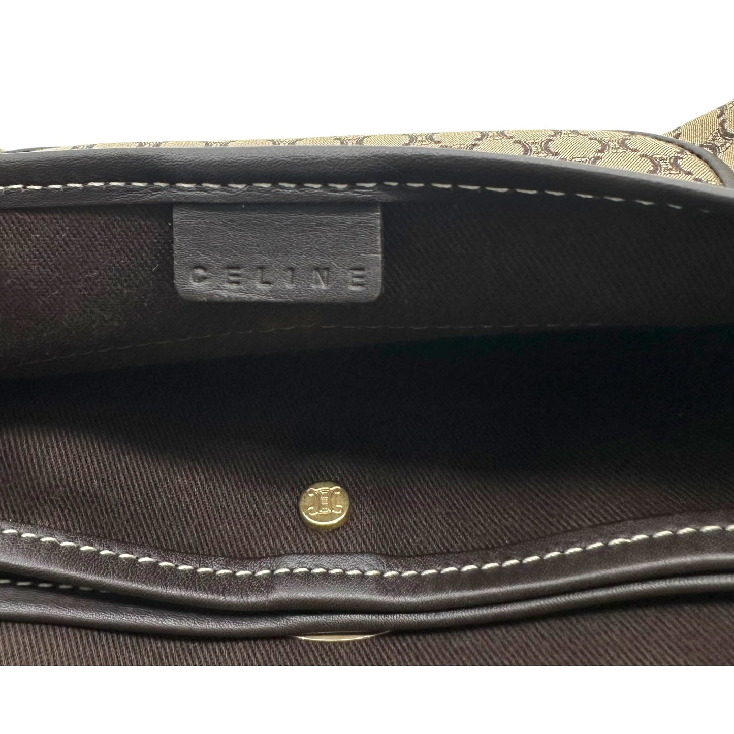 Celine Tan Small Triomphe Monogram Poulbot Bag - Outfit Repeater