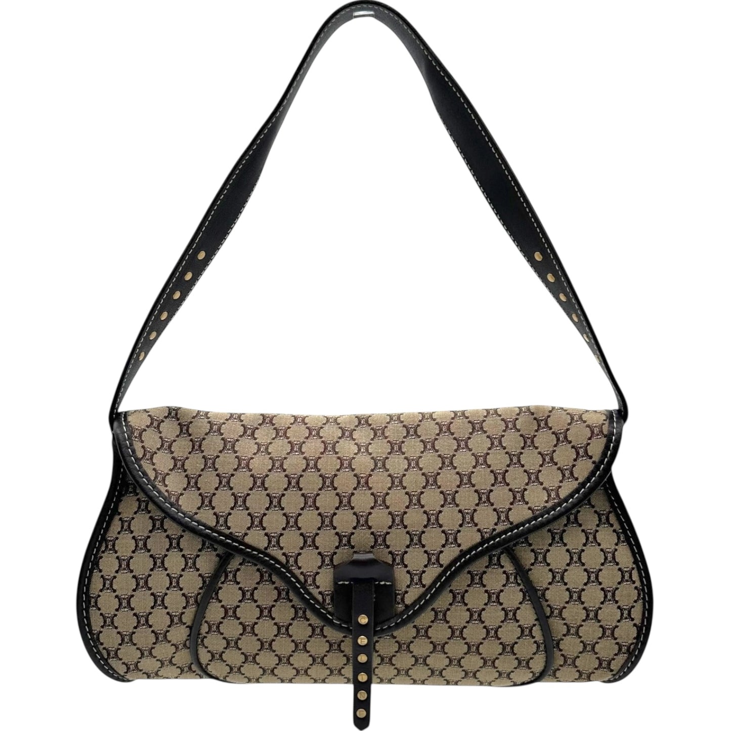 Celine Tan Small Triomphe Monogram Poulbot Bag - Outfit Repeater