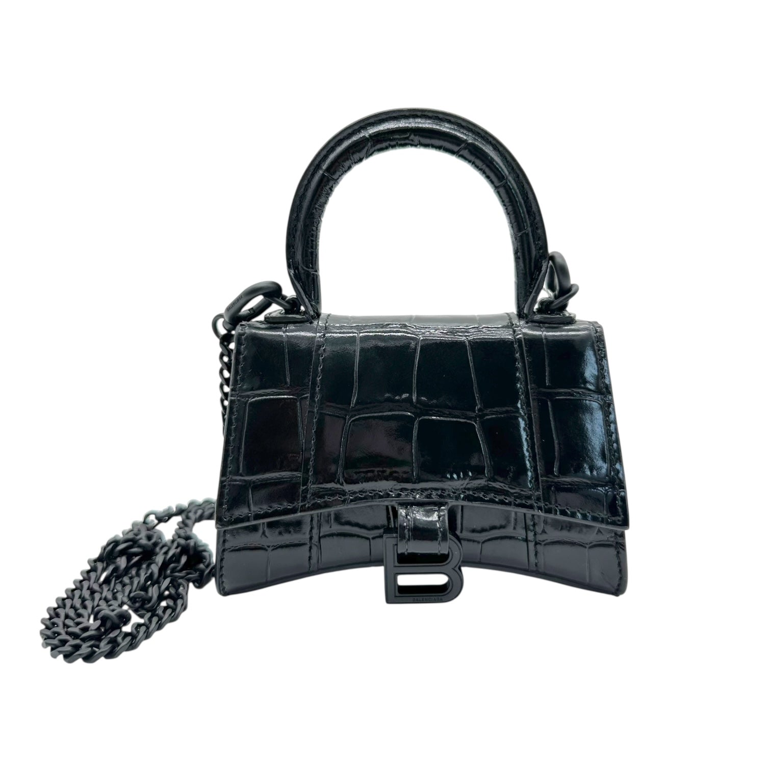 Balenciaga Black Micro Hourglass Bag - Outfit Repeater