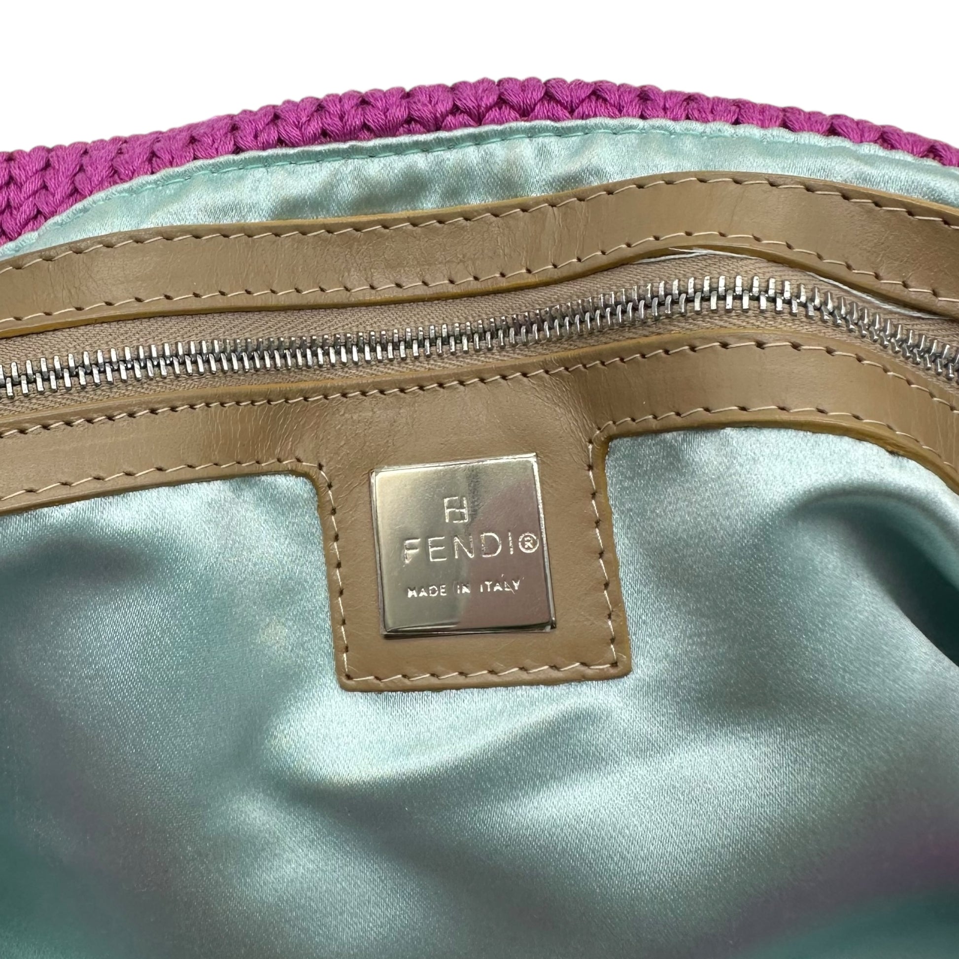 Fendi Pink Knit Baguette Shoulder Bag - Outfit Repeater