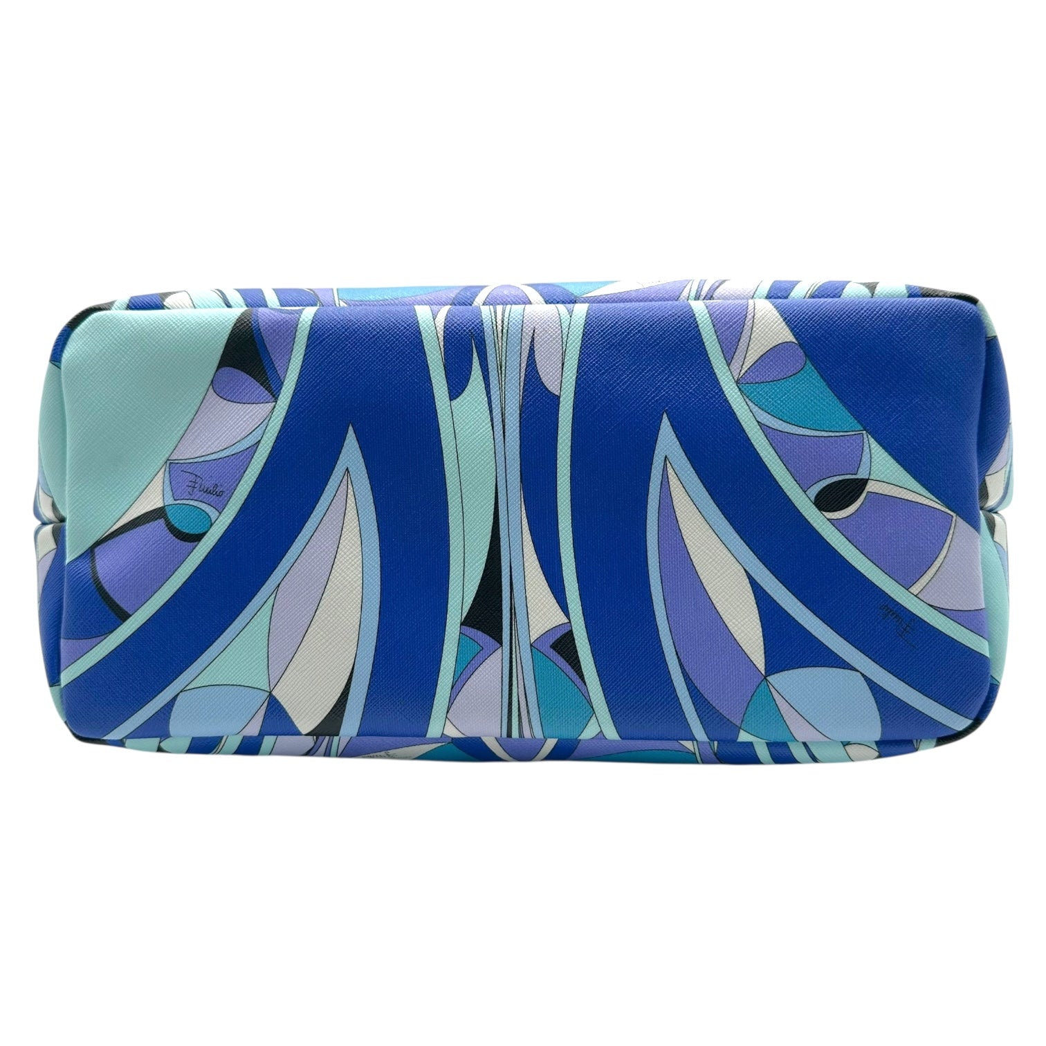 Emilio Pucci Blue Printed Coated Canvas Tote Bag - Outfit Repeater