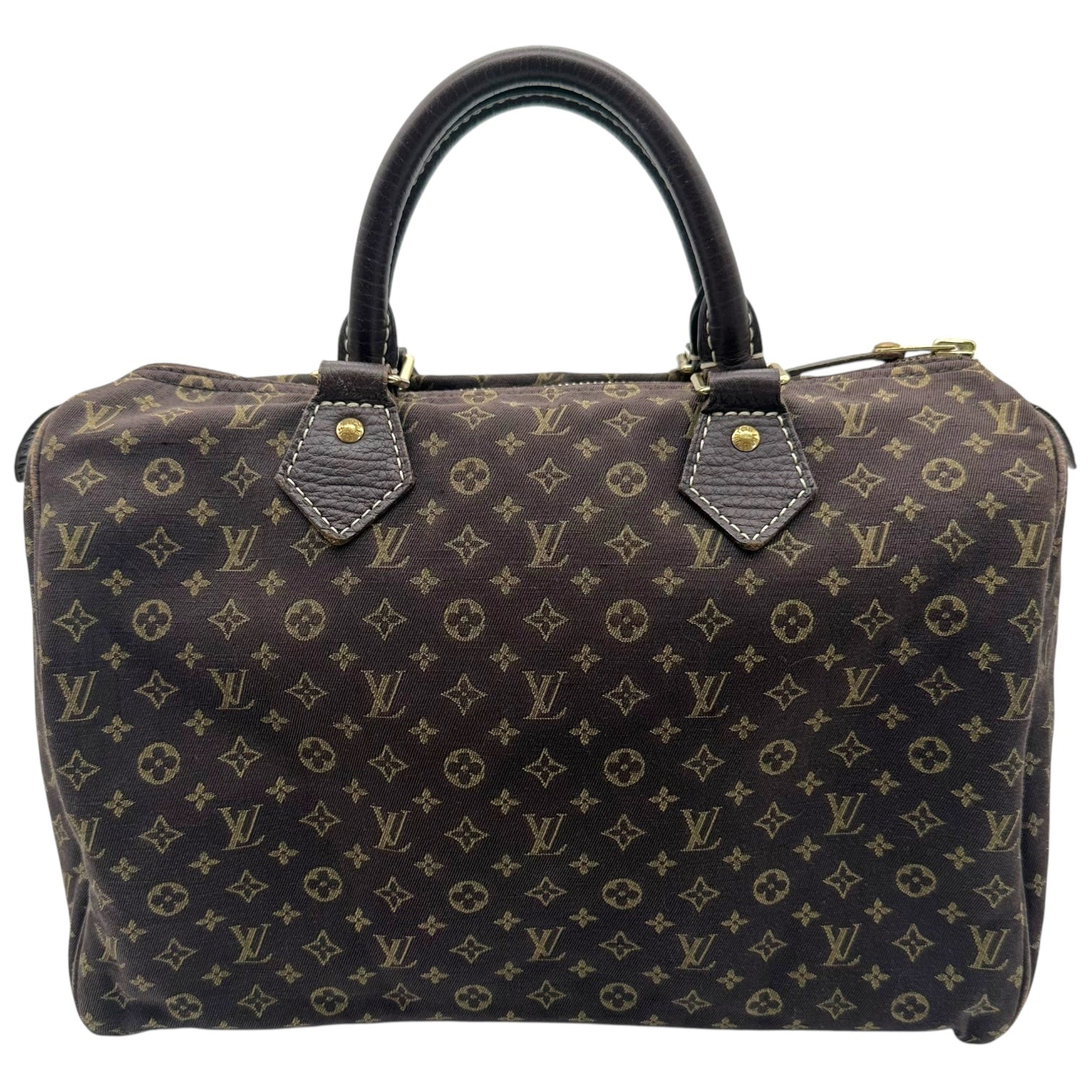 Louis Vuitton Brown Lin Monogram Speedy 30 Bag - Outfit Repeater