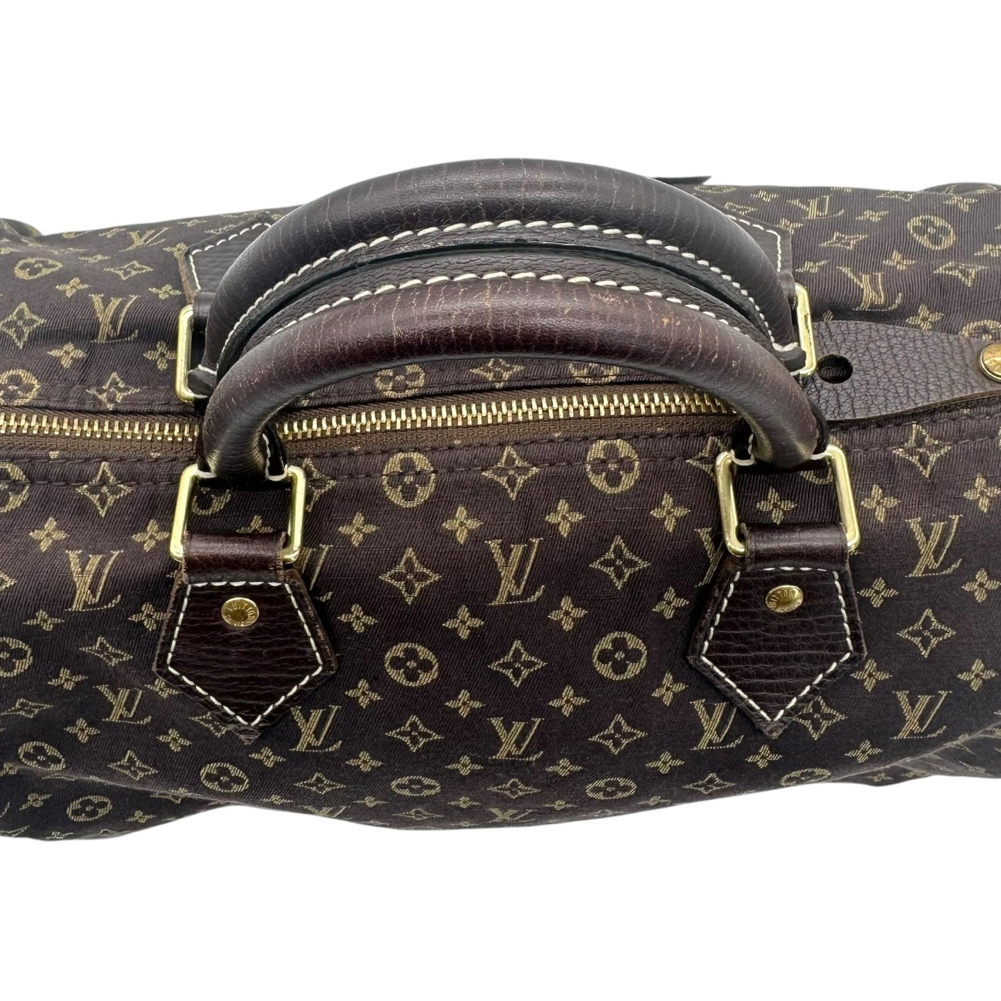 Louis Vuitton Brown Lin Monogram Speedy 30 Bag - Outfit Repeater