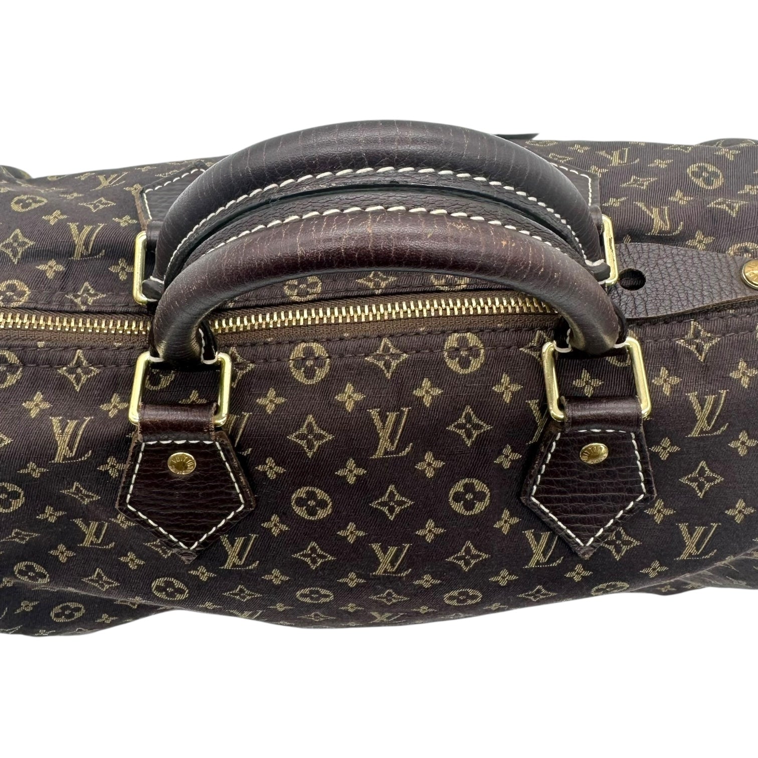 Louis Vuitton Brown Lin Monogram Speedy 30 Bag - Outfit Repeater