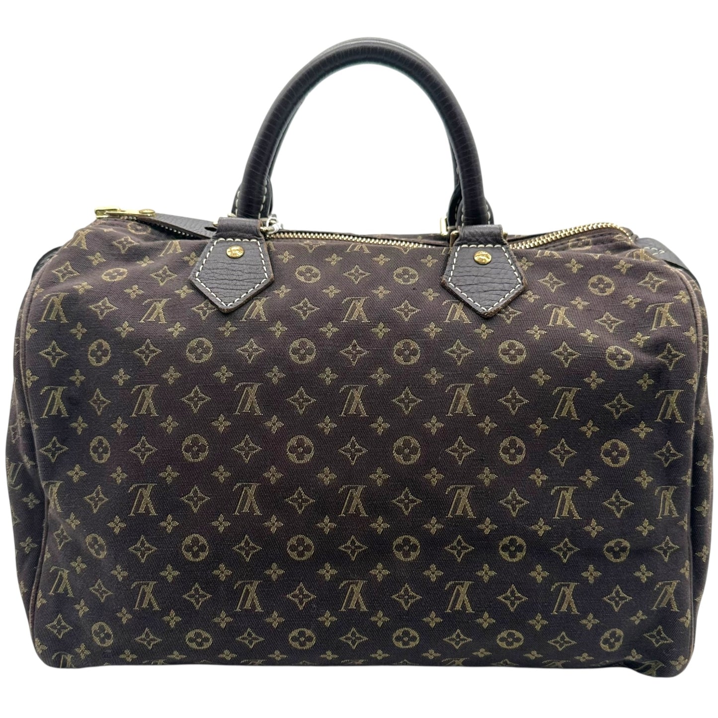 Louis Vuitton Brown Lin Monogram Speedy 30 Bag - Outfit Repeater