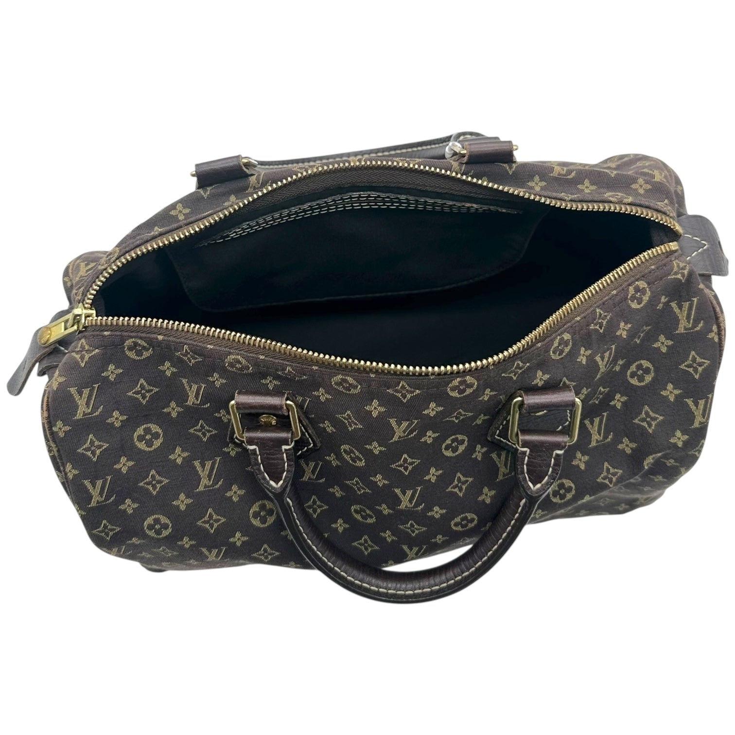 Louis Vuitton Brown Lin Monogram Speedy 30 Bag - Outfit Repeater