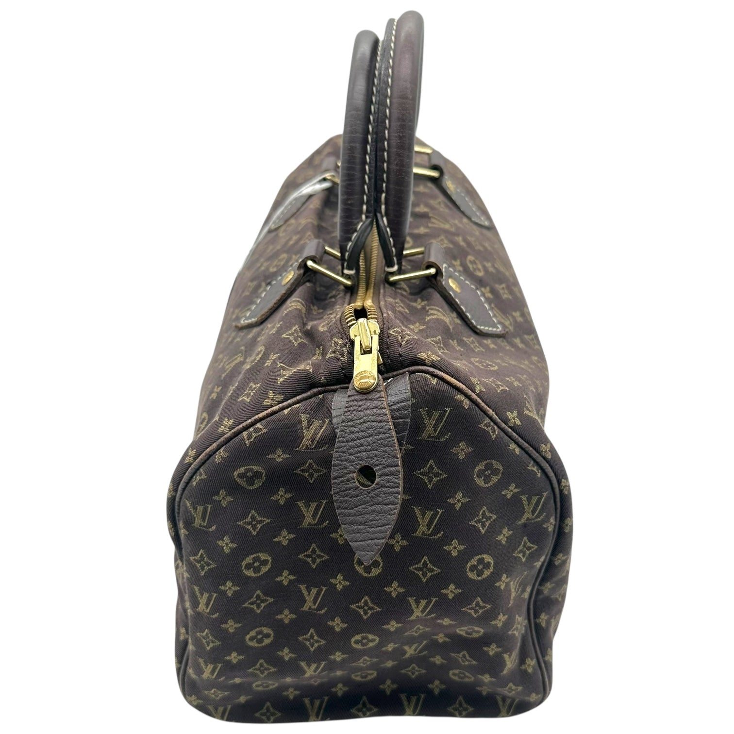 Louis Vuitton Brown Lin Monogram Speedy 30 Bag - Outfit Repeater