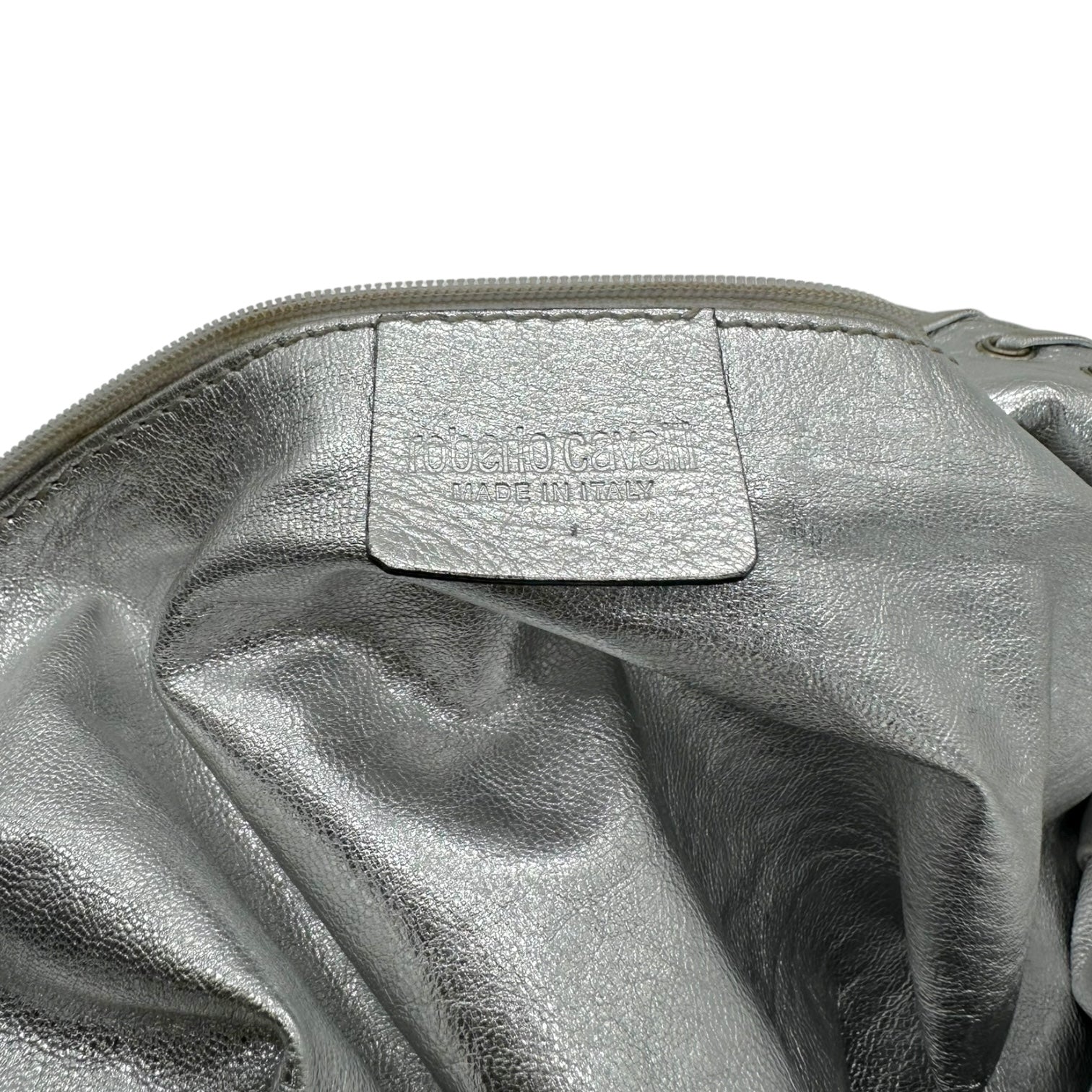 Roberto Cavalli Silver Snakeskin Hobo Shoulder Bag - Outfit Repeater