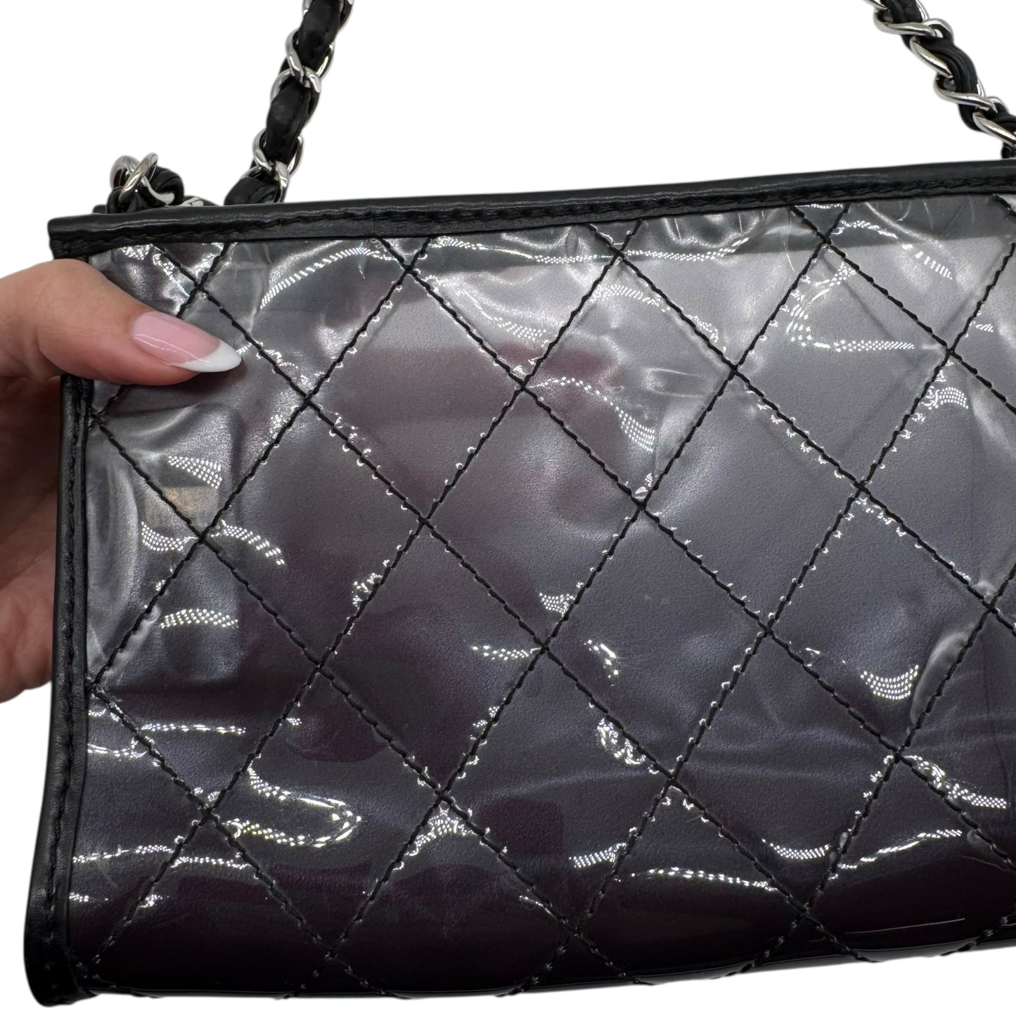 Chanel Clear-Black Gradient Vinyl Pochette Bag 2006-08 - Outfit Repeater