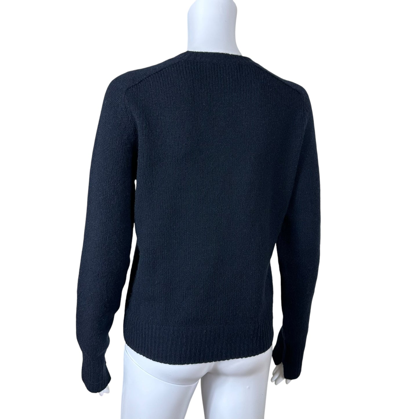 Celine by Phoebe Philo Navy Cashmere Logo Sweater - Outfit Repeater